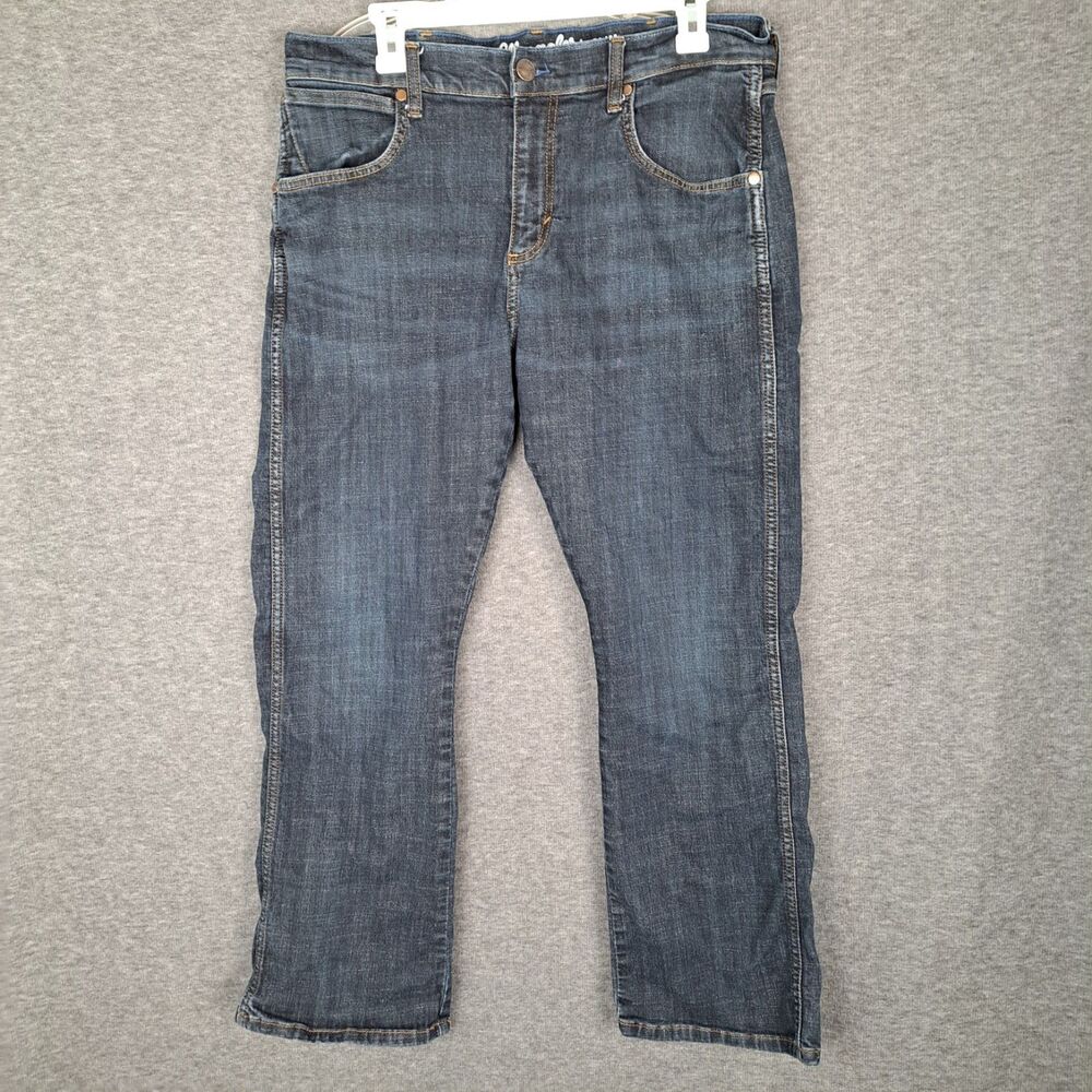 Wrangler Retro Slim Boot‎ Jeans Mens 34x29* Dark Wash Stretch Denim Western